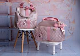 Kit de Bolsa e Mochila Maternidade Rosa - Emily Baby