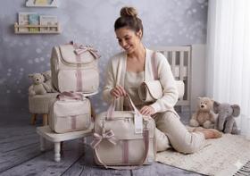 Kit De Bolsa Mala Maternidade 4 Peças Com Mochila Multifuncional Slim Luxo