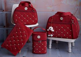 Kit De Bolsa Mala Maternidade 4 Peças Super Luxo Peróla
