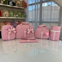 Kit de Bolsa Maternidade Pérola para Menino e Menina conjunto Completo com 5 peças para Bebê