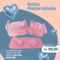 Kit De Bolsa Para Mãe Bebê Saída Maternidade Menina Bebê, hospital, Kit Maternidade Feminino Cor de Rosa