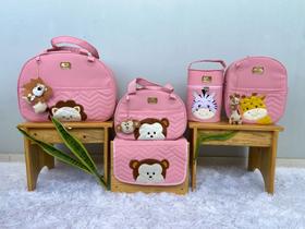 Kit de Bolsa Saída Maternidade 5 Peças Safari, conjunto de bolsa Tiara Baby, kit de bolsa