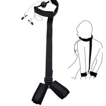 Kit de Bondage Algema com Mordaça e Prendedor de Mamilos Kit de Bondage Algema com Mordaça e Prendedor de Mamilos