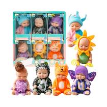 Kit De Boneca Reborn Mini Fofa 6-12 Peças, Brinquedo De Bebê Princesa Dormindo Com Roupas, Presente