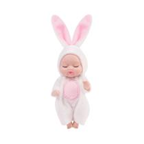 Kit De Boneca Reborn Mini Fofa 6 Peças Brinquedo De Bebê Dormindo Com Roupas E Acessórios Presente