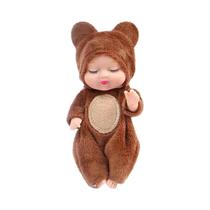 Kit De Boneca Reborn Mini Fofa 6 Peças Brinquedo De Bebê Princesa Dormindo Com Roupas E Acessórios