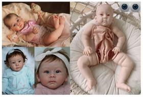 Kit de bonecas de silicone Reborn Angelbaby Toddler 55 cm sem pintura