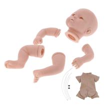 Kit de bonecas Reborn GLOGLOW em silicone macio sem pintura 48,3 cm