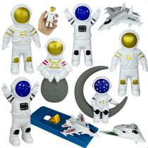 Kit De Bonecos Astronautas Miniaturas Brinquedo E Decoração
