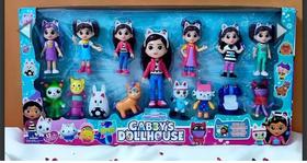 Kit de Bonecos Gabbys Dollhouse Conjunto com Personagens e Acessórios Brinquedo Infantil Kit de Bonecos Gabbys Dollhouse Conjunto com Personagens e Acessórios Brinquedo Infantil