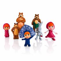 Kit de Bonecos Masha e o Urso Cartelado com 7 Personagens de Brinquedo Kit de Bonecos Masha e o Urso Cartelado com 7 Personagens de Brinquedo