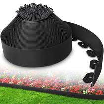 Kit de borda para jardim FunFanso 10 cm x 30 m em plástico Kit de borda para jardim FunFanso 10 cm x 30 m em plástico