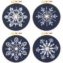 Kit de bordado Armindou Christmas Snowflake 4 Hoops 13 cm Kit de bordado Armindou Christmas Snowflake 4 Hoops 13 cm