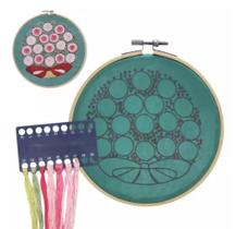 Kit De Bordado Básico Para Iniciante Mini Rosas DIY