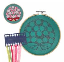 Kit De Bordado Básico Para Iniciante Mini Rosas DIY