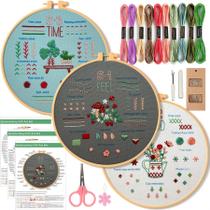 Kit de bordado CDthinkingU Lu Cross Stitch para adultos com argola Kit de bordado CDthinkingU Lu Cross Stitch para adultos com argola
