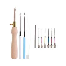 Kit De Bordado Com Agulha De Punch De 11-18 Peças, Caneta De Madeira Para Crochê, Ferramentas De