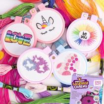 Kit de bordado Craftiloo para crianças de 8 a 14 anos com 5 padrões