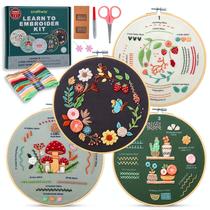 Kit de bordado Craftwiz Starter de 4 peças para iniciantes