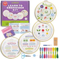 Kit de bordado Craftwiz Starter Set para iniciantes com 29 pontos Kit de bordado Craftwiz Starter Set para iniciantes com 29 pontos