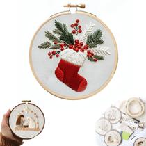 Kit de bordado de Natal TINLOK para adultos e crianças DIY feito à mão