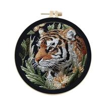 Kit De Bordado De Tigre Com Agulhas, Bastidor, Fios, Decoração De Casa, Arte Artesanal, Presente De Kit De Bordado De Tigre Com Agulhas, Bastidor, Fios, Decoração De Casa, Arte Artesanal, Presente De