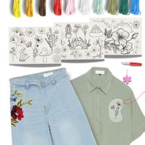 Kit de bordado Easy Clothing Embroidery 34 Designs Stick & S