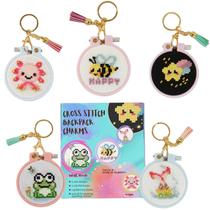 Kit de bordado IDDI Punch Needle para iniciantes com ponto cruz estampado