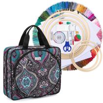 Kit de bordado LodRid Embroidery Project Bag com kit inicial