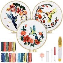 Kit de bordado TINDTOP Hummingbird and Flower para adultos Kit de bordado TINDTOP Hummingbird and Flower para adultos