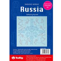 Kit de Bordado Tulip Sashiko - Rússia Cavalos Galopando