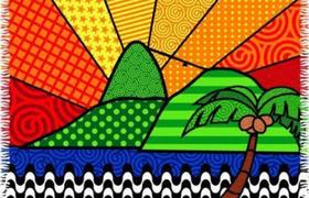 Kit De Bordar Completo: TELA PINTADA TALAGARÇA + LÃ + AGULHA + MANUAL...