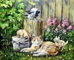 Kit De Bordar Completo: Tela Pintada Talagarça + Lã + Agulha + Manual...