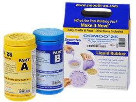 Kit de borracha de silicone Smooth-On Oomoo 25 de cura por estanho, 2 pintas