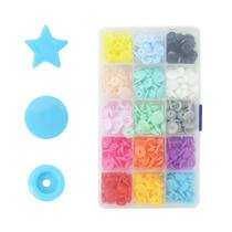 Kit de Botões De Pressão Estrela Coloridos Tic Tac Sortidos Box Com 150 Botões - Westpress