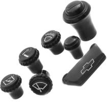Kit de botões na cor preta para GM C10, C14, A10, Veraneio e Chevrolet Brasil - MK327