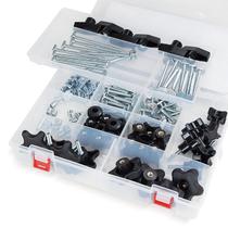 Kit de botões T-Track POWERTEC 71128 Conjunto de 128 peças para marcenaria