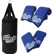 Kit de boxe infantil com saco de pancadas infantil + 2 pares de luva bate saco infantil - luva de boxe
