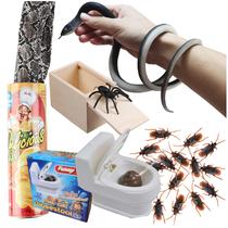Kit de brincadeiras LCKLA Realistic Rubber Snakes Fake Roaches Spider