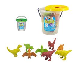 Kit De Brinquedo Balde Dinossauros Dino Divertido Colorido