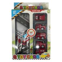 Kit de Brinquedo Q Toy Cars com Veículos de Resgate Kit de Brinquedo Q Toy Cars com Veículos de Resgate
