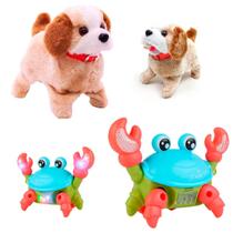 Kit De Brinquedos Caranguejo Fujão e Cachorrinho Cambalhota