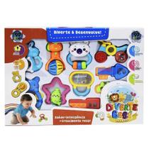 Kit de Brinquedos Diverte Baby com Vários Chocalhos para Desenvolvimento dos Bebês, 99 Toys, +6 Mese
