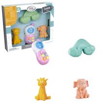 Kit De Brinquedos Para Bebê Vinil Macio Animais e Nuvem Com Ventosa + Celular Musical Com Botões Interativos e Luz Omg Kit De Brinquedos Para Bebê Vinil Macio Animais e Nuvem Com Ventosa + Celular Musical Com Botões Interativos e Luz Omg