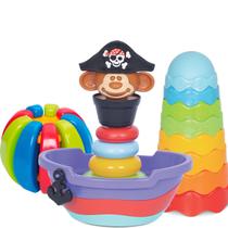 Kit de Brinquedos para Bebês Acima de 6 Meses Menino e Menina - Brinquedos de Montar
