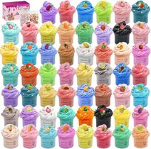 Kit de brinquedos Slime FJAZUFSA Butter, pacote com 54 coberturas decorativas Kit de brinquedos Slime FJAZUFSA Butter, pacote com 54 coberturas decorativas