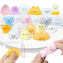 Kit de brinquedos Squishy tngtswwcv Mochi Taba, 20 unidades com chaveiro