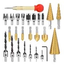 Kit de Broca Escalonada com 26 Peças