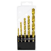 Kit de Brocas Aço Rápido de 3 à 8 MM c/ 5 Peças