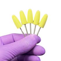 Kit De Brocas De Silicone Para Polimento 06AM - 5 Unidades - Cor Amarela Kit De Brocas De Silicone Para Polimento 06AM - 5 Unidades - Cor Amarela